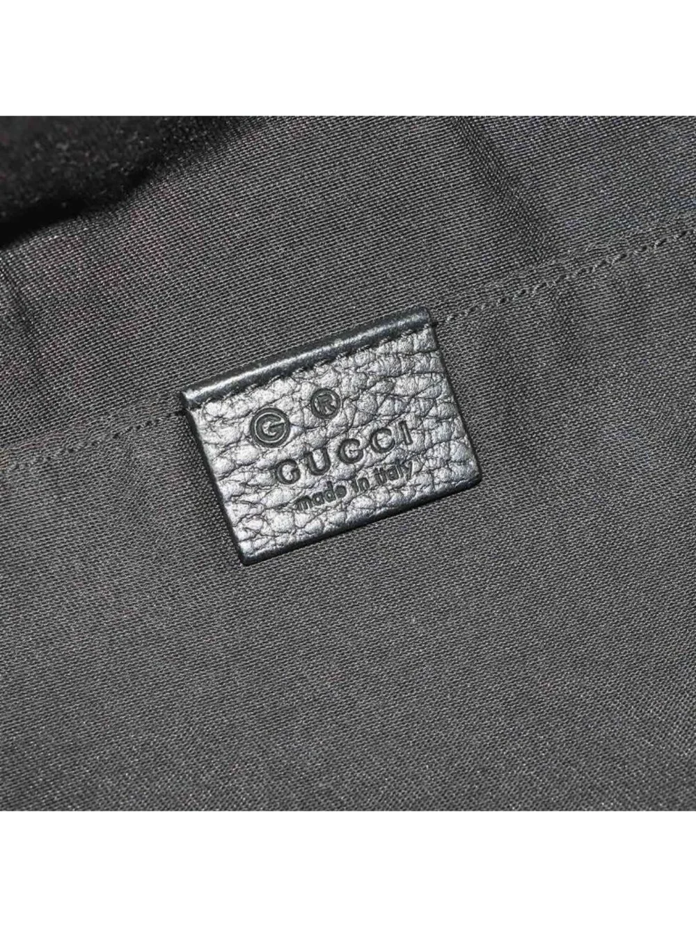 Gucci GG Nylon Crossbody Waist Bag Leather Black Silver
